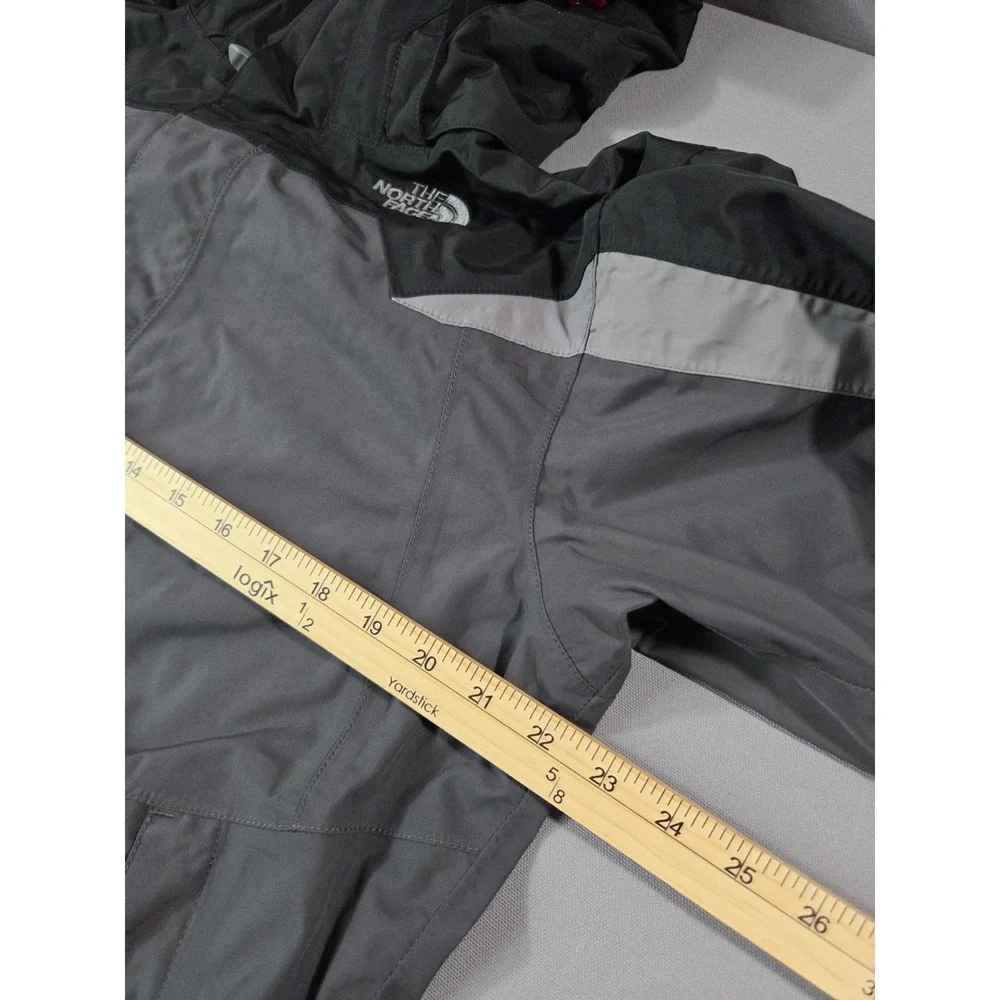 The North Face Jacket Mens Small Gray Black Hyvent Ski Snow Waterproof Hooded